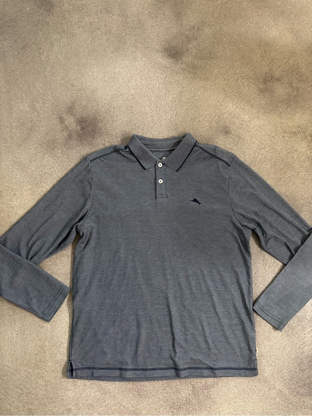 Tommy Bahama Men's Long-Sleeve Polo Navy (L)